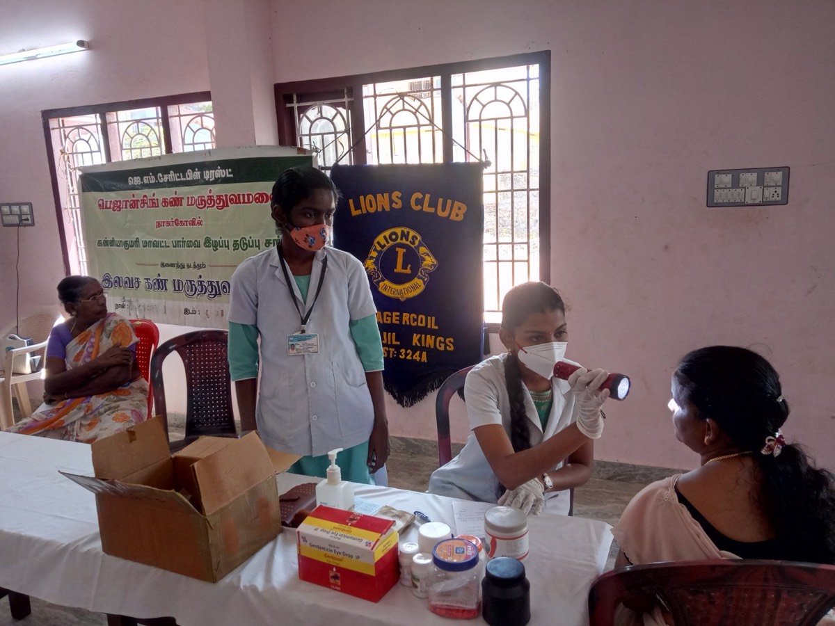 Free eye camp in partnership with Lions Club Nagercoil